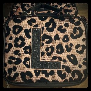 Justice “L” sequin lunchbox and backpack